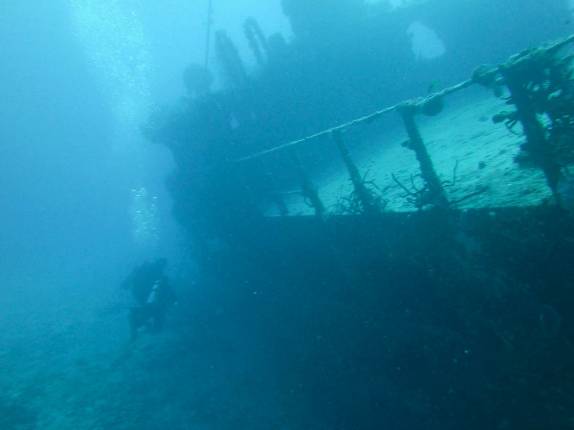 Mergulho em naufrágio próximo à Playa del Carmen, no litoral do Yucatán, no México